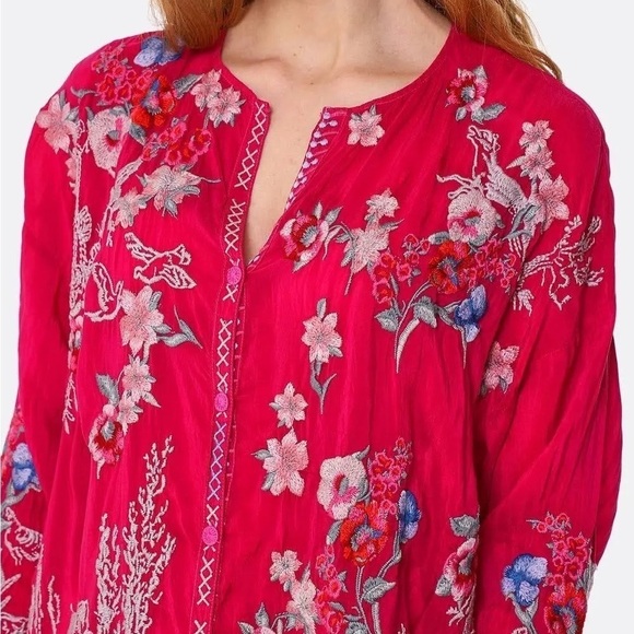 Johnny Was heavily embroidered Elias Blouse NWT - Picture 5 of 14